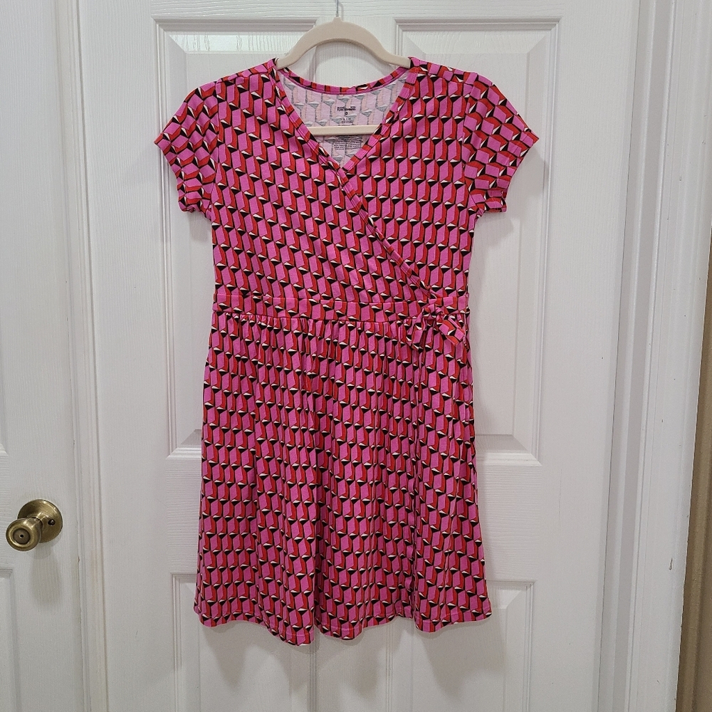Diane von Furstenberg Geometric Print Dress Size 14 youth Preppy